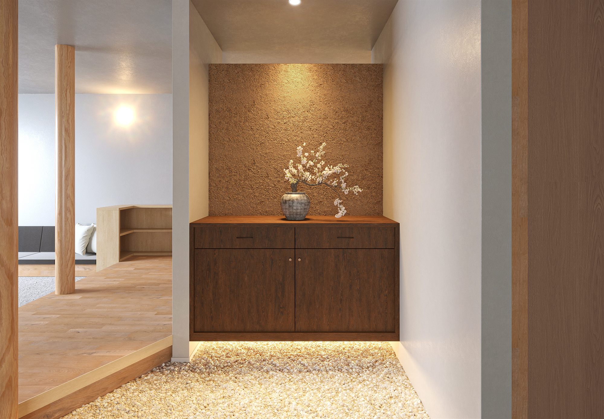 建築CGパース事例：Entrance Design